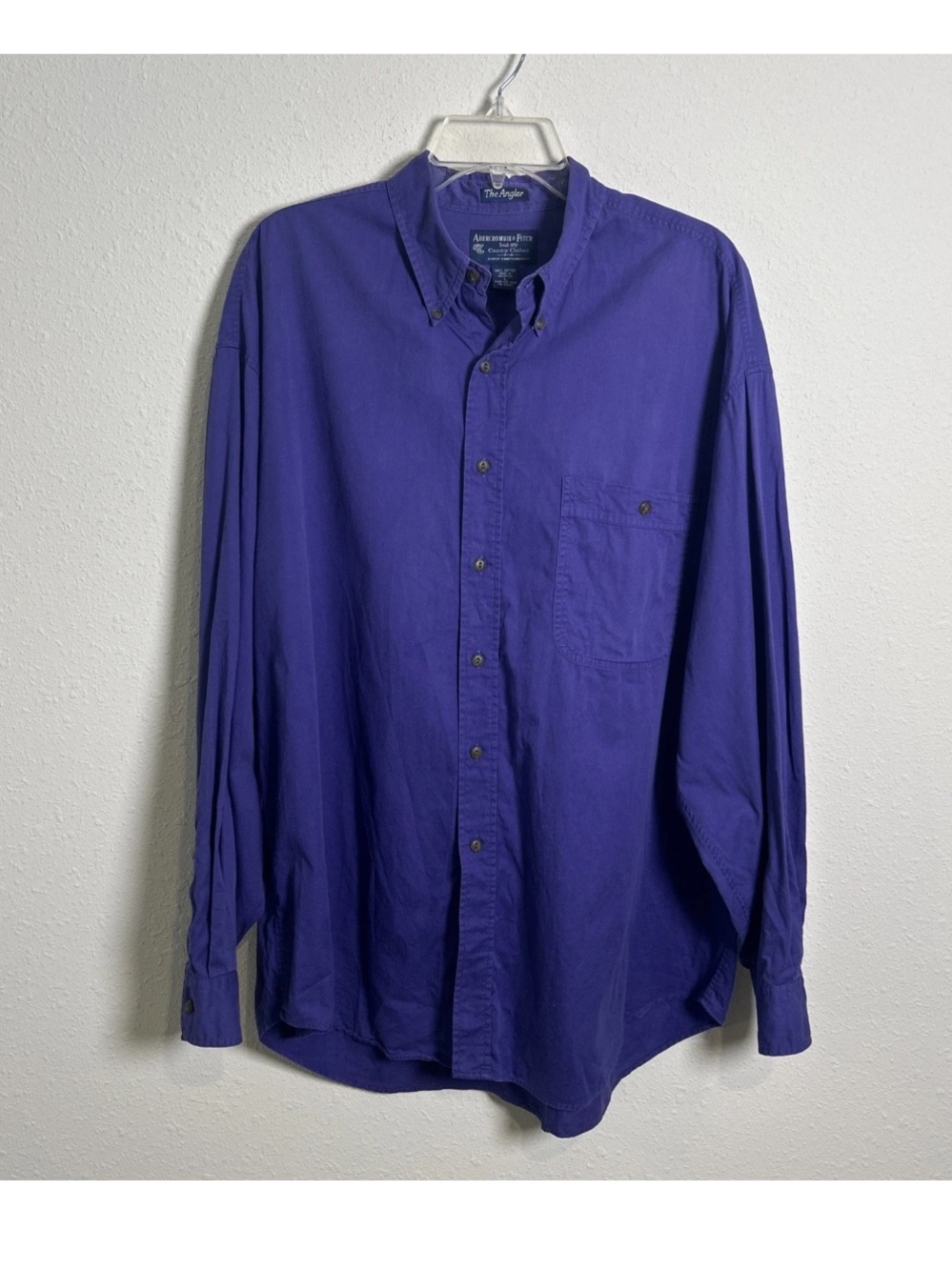 VTG Abercrombie & Fitch The Angler Country Clothes Cotton Button Down Men’s Lg
